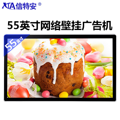 55英寸壁掛廣告機(jī) 橫屏豎屏分屏式 樓宇機(jī)場(chǎng)智能安卓網(wǎng)絡(luò)版